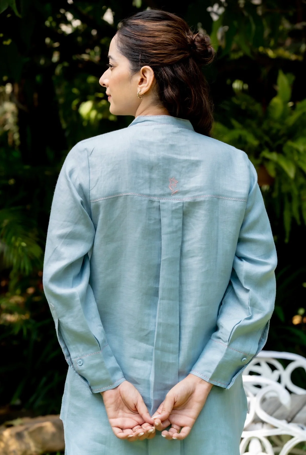 Baby Blue Linen Co-ord Set - Image 5