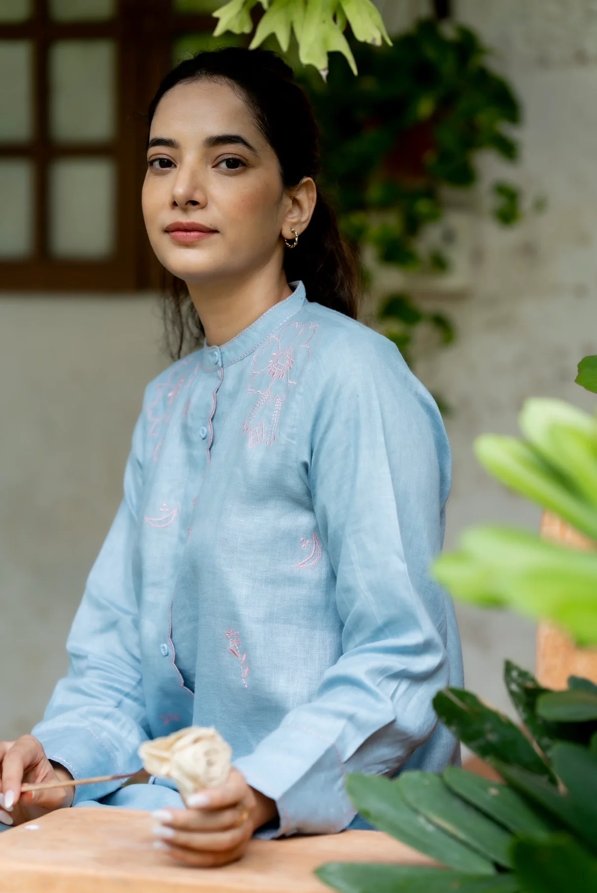 Baby Blue Linen Co-ord Set - Image 7