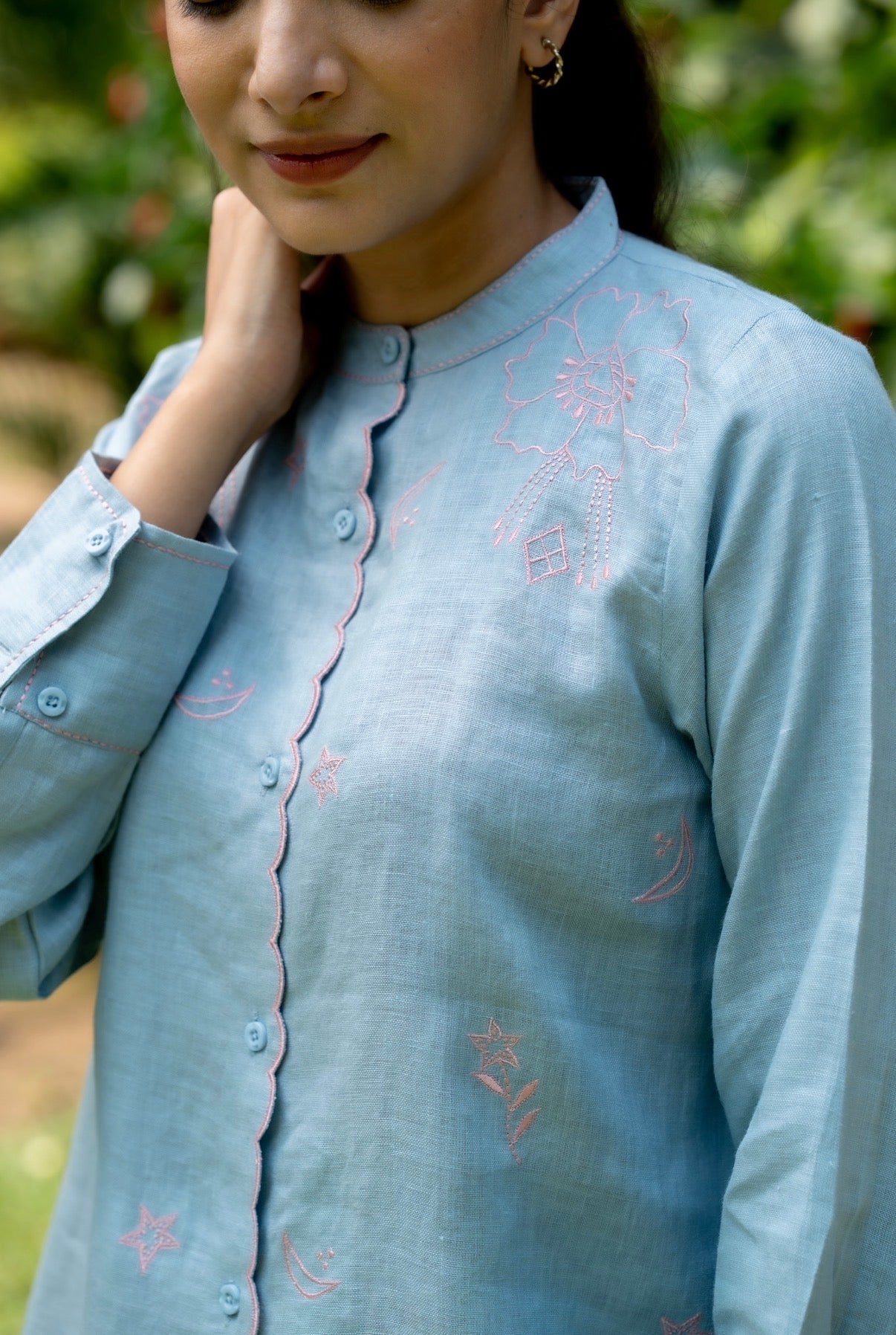 Baby Blue Linen Co-ord Set - Image 8