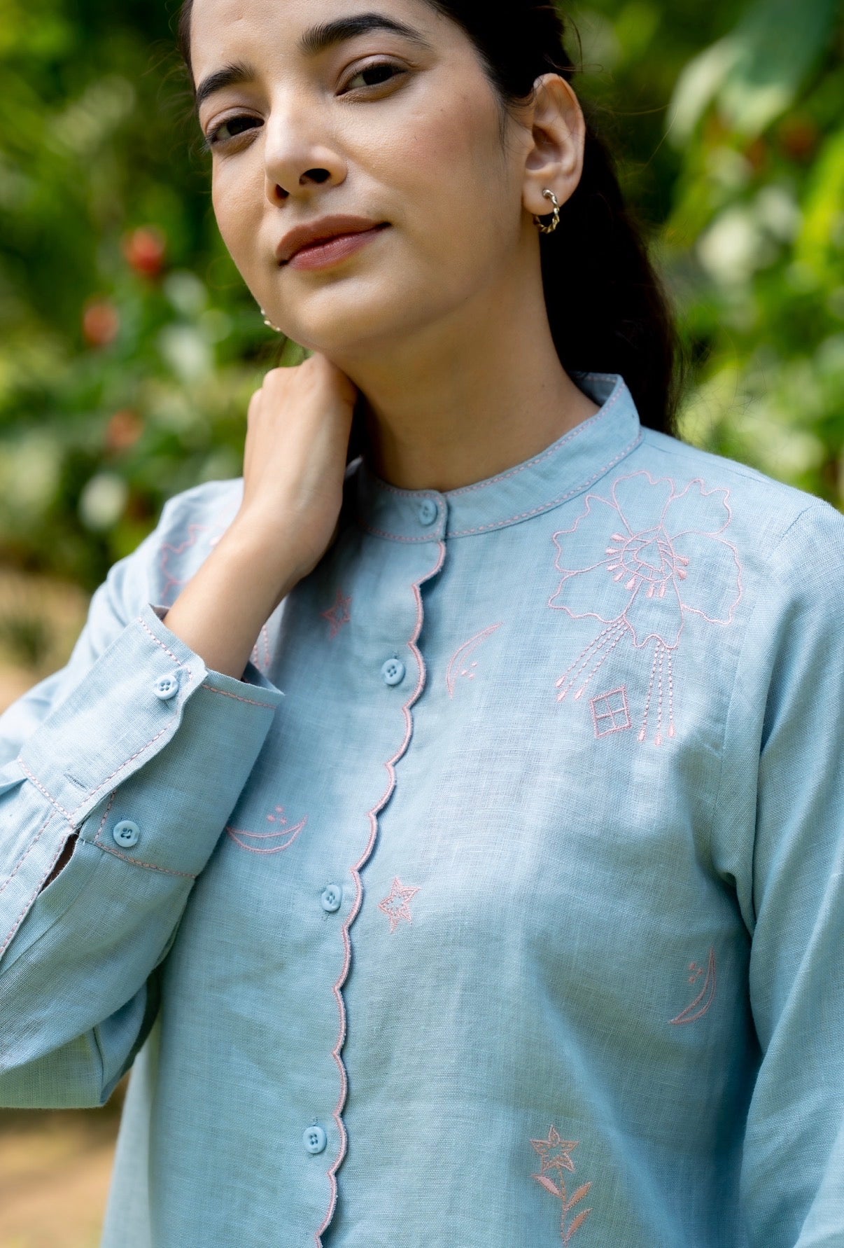 Baby Blue Linen Co-ord Set - Image 9