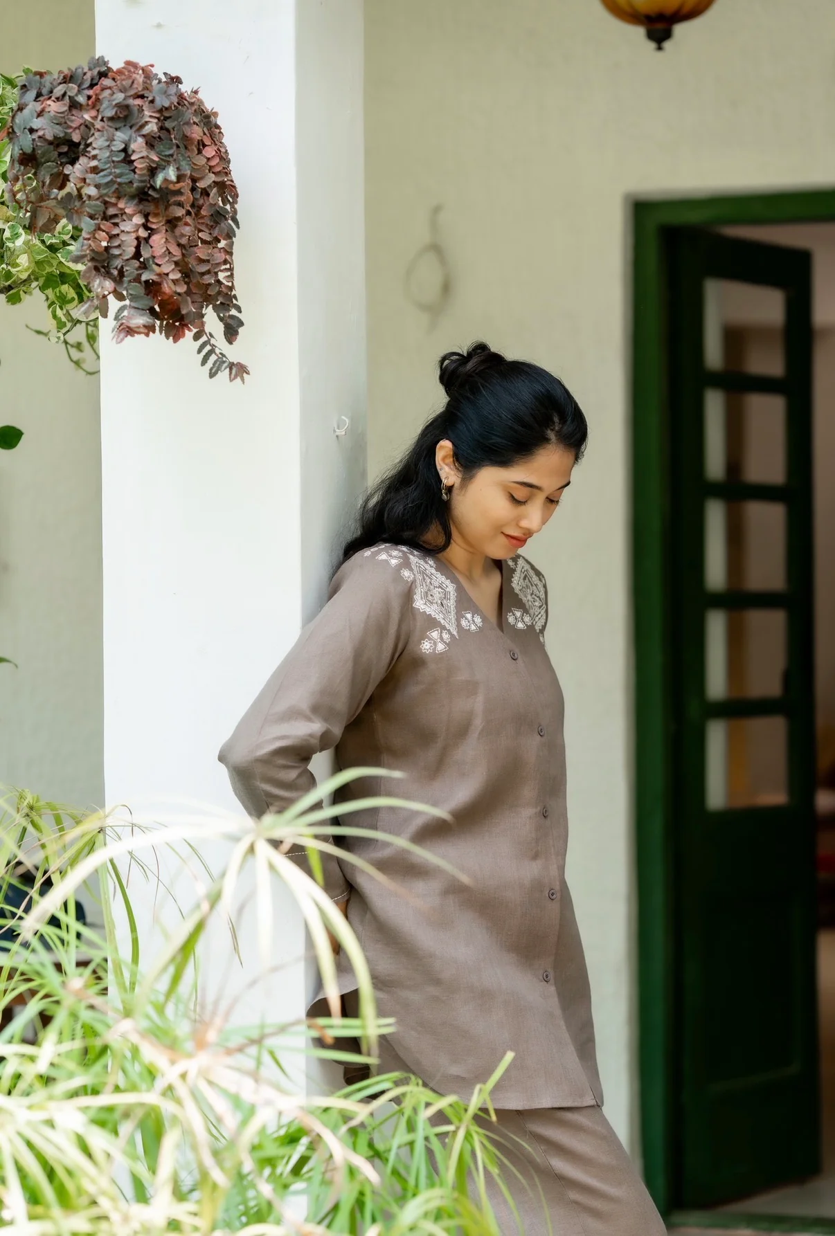 Bistre Brown Linen Co-ord Set - Image 7