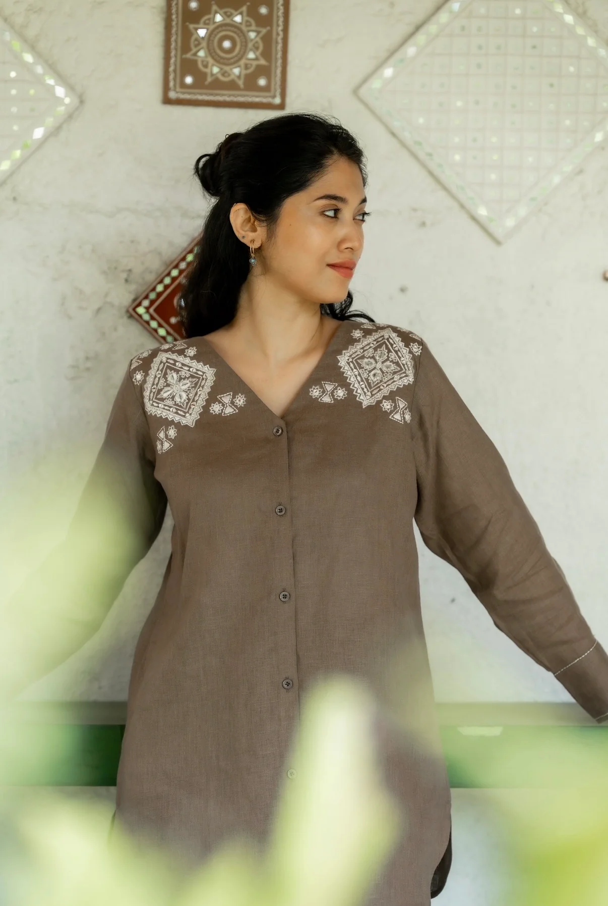 Bistre Brown Linen Co-ord Set - Image 8