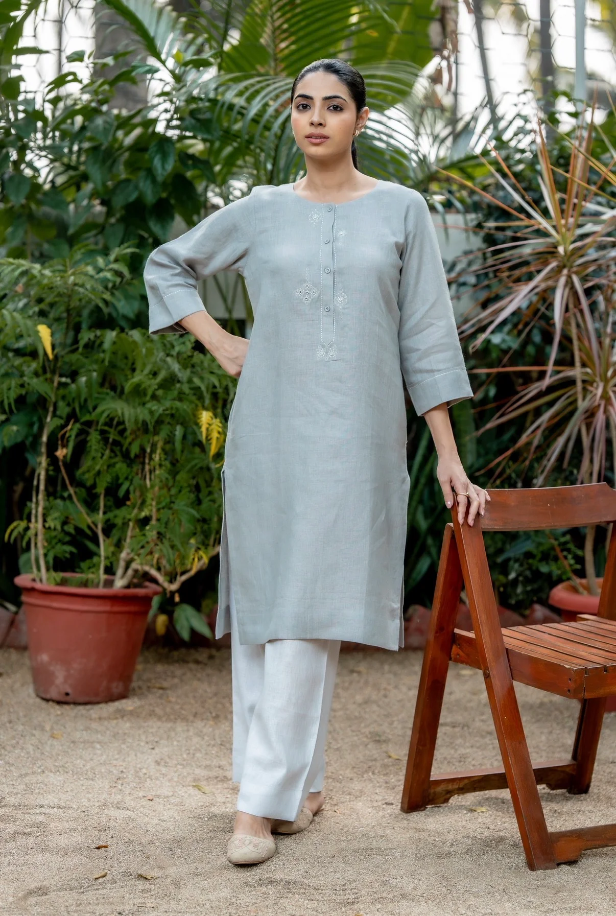 CLOUD GREY LINEN PAIR - Image 2