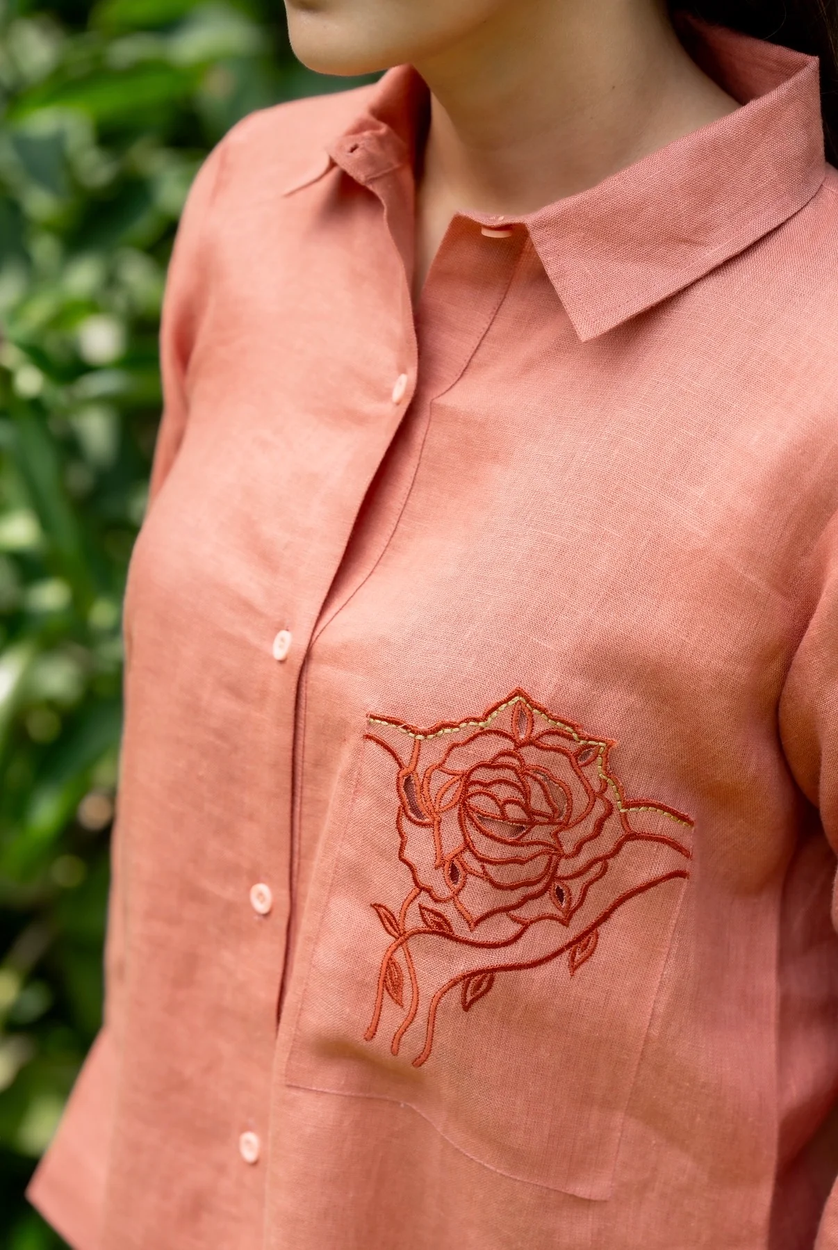 Dust Orange Linen Co-ord Set - Image 3