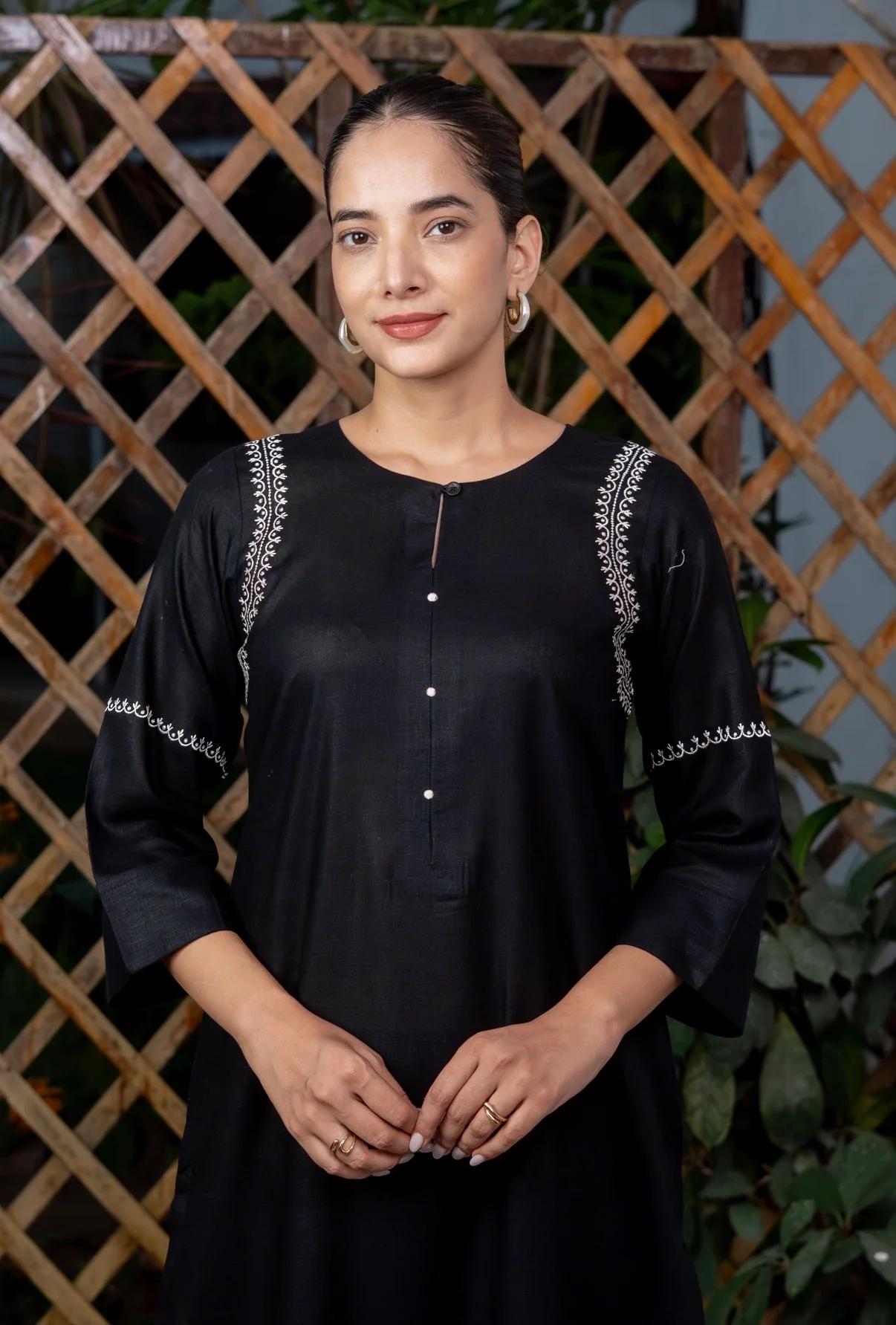 Jet Black Kurta Set - Image 2