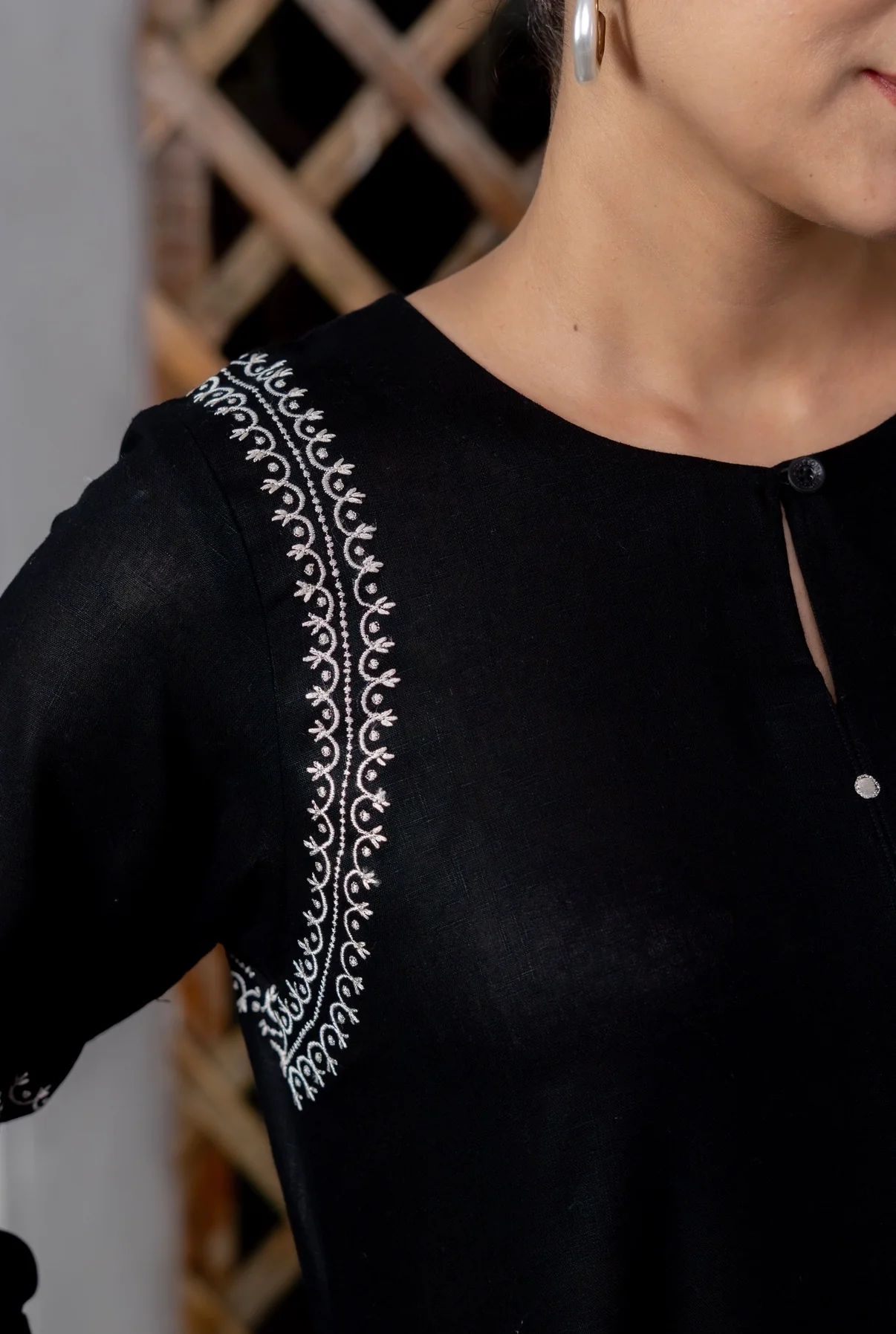 Jet Black Kurta Set - Image 5