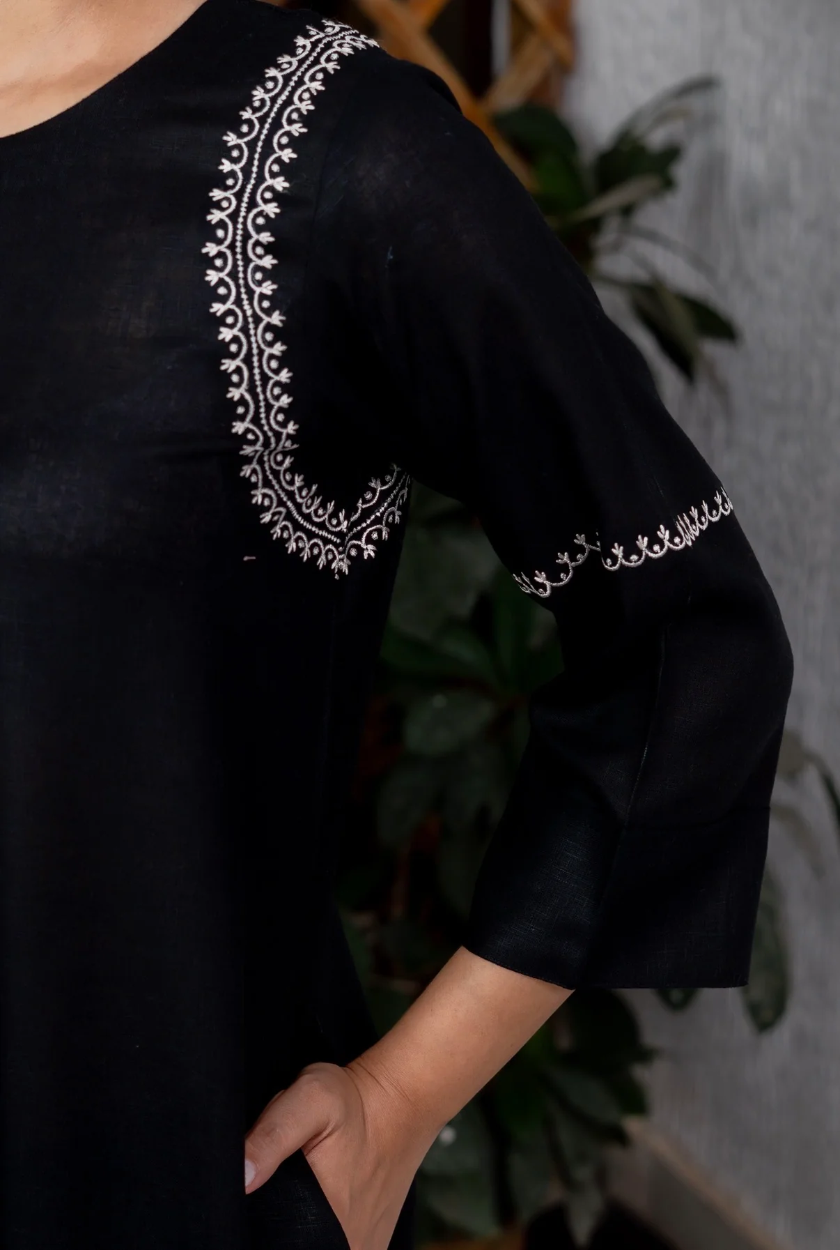Jet Black Kurta Set - Image 7