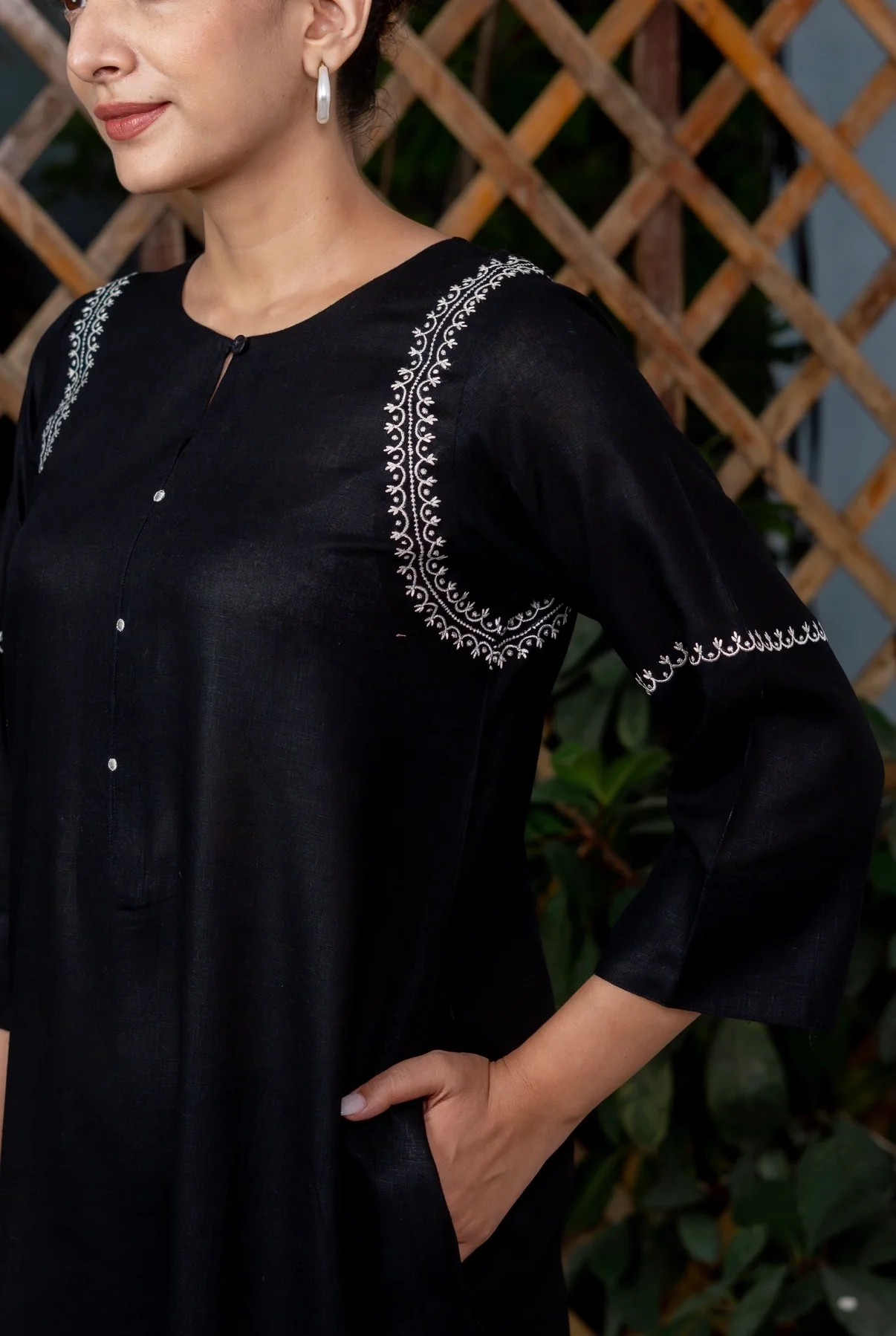 Jet Black Kurta Set - Image 8