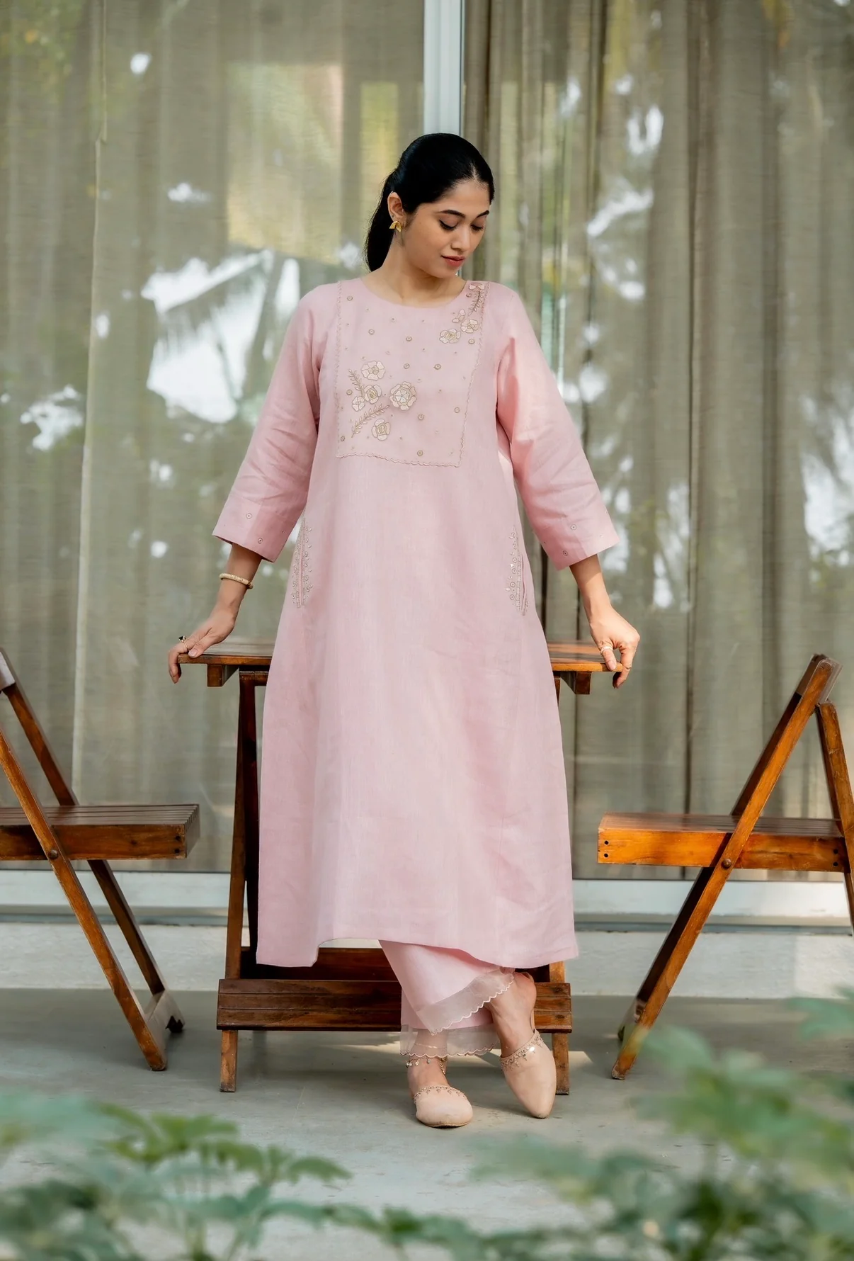 Love Pink Linen Pair - Image 2