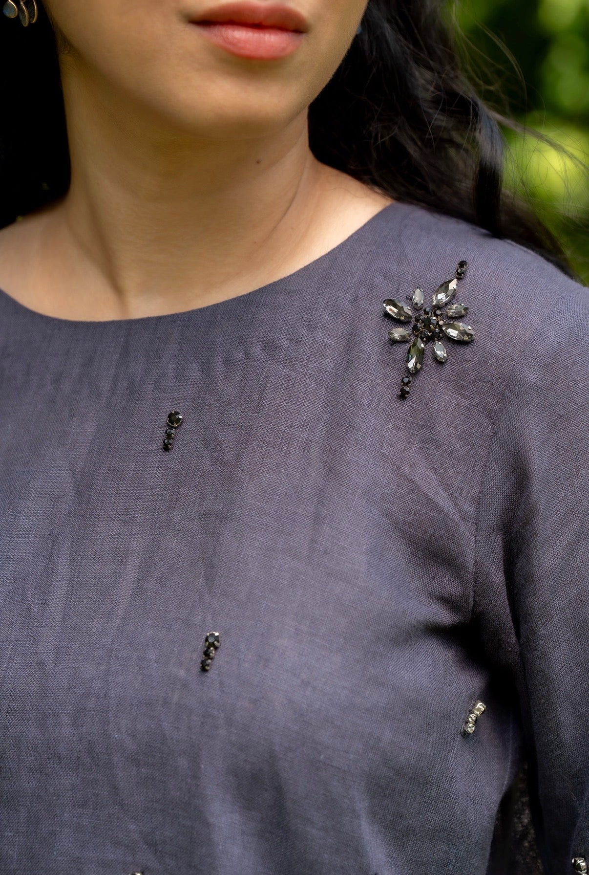 Matte Purple Linen Co-ord Set - Image 3
