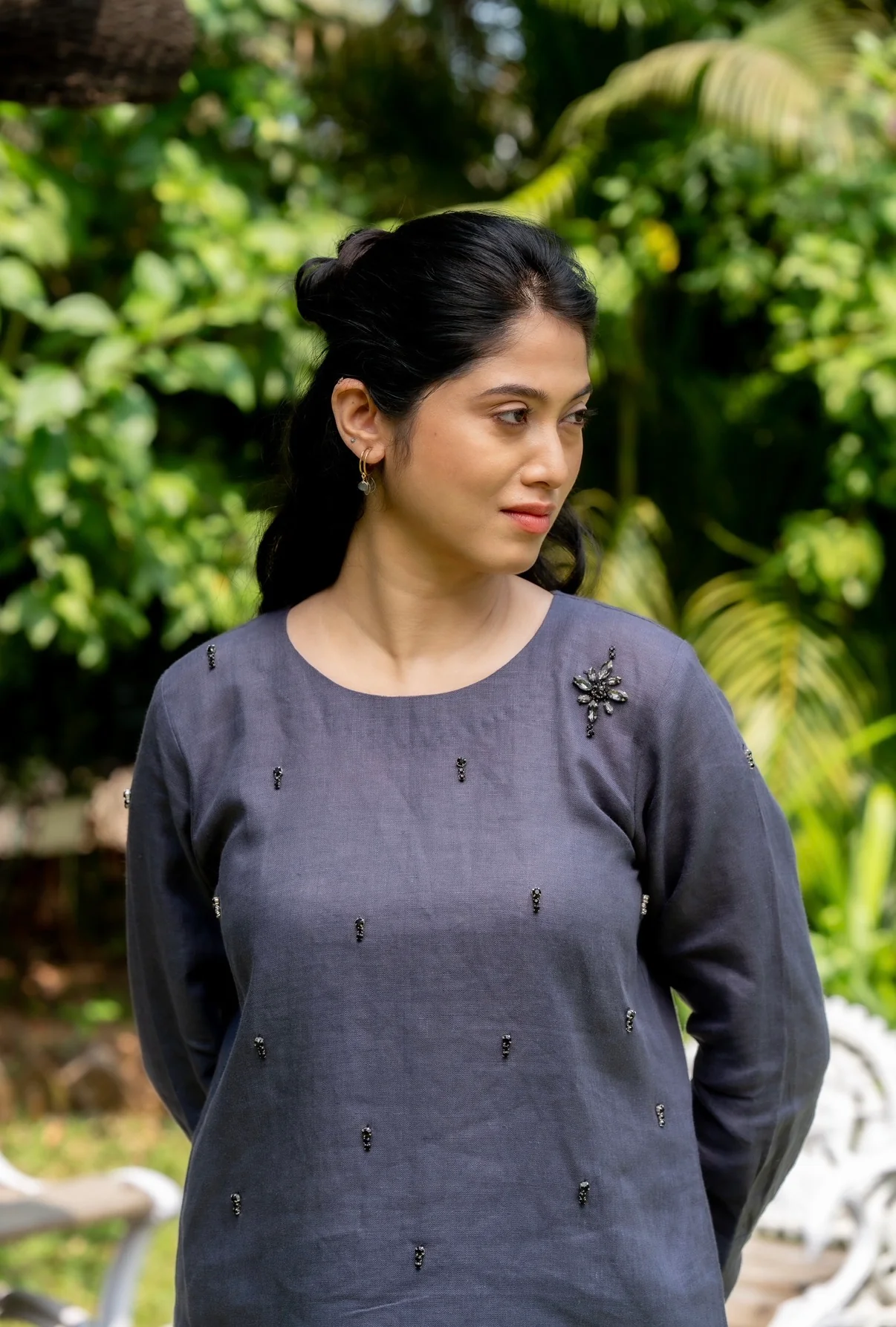 Matte Purple Linen Co-ord Set - Image 4
