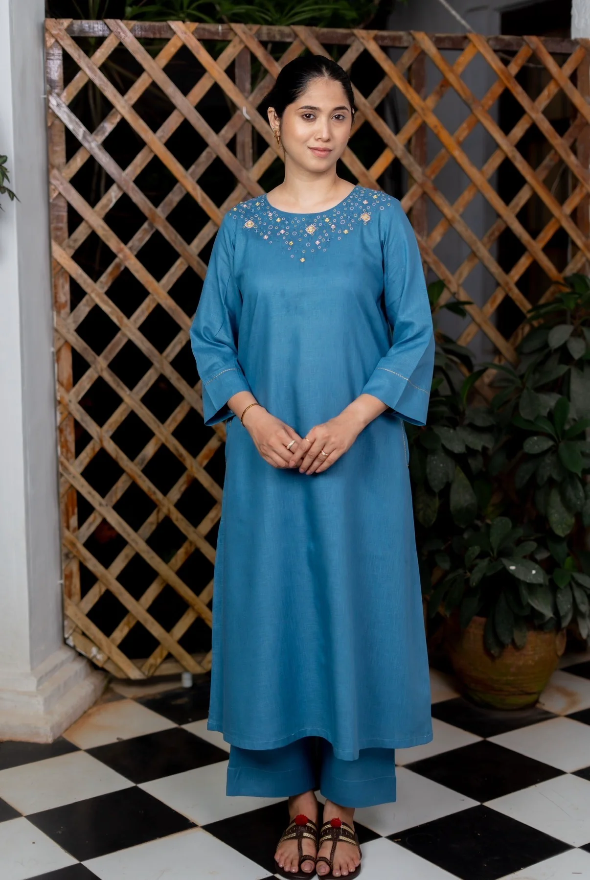 Pacific Blue Kurta Set - Image 3