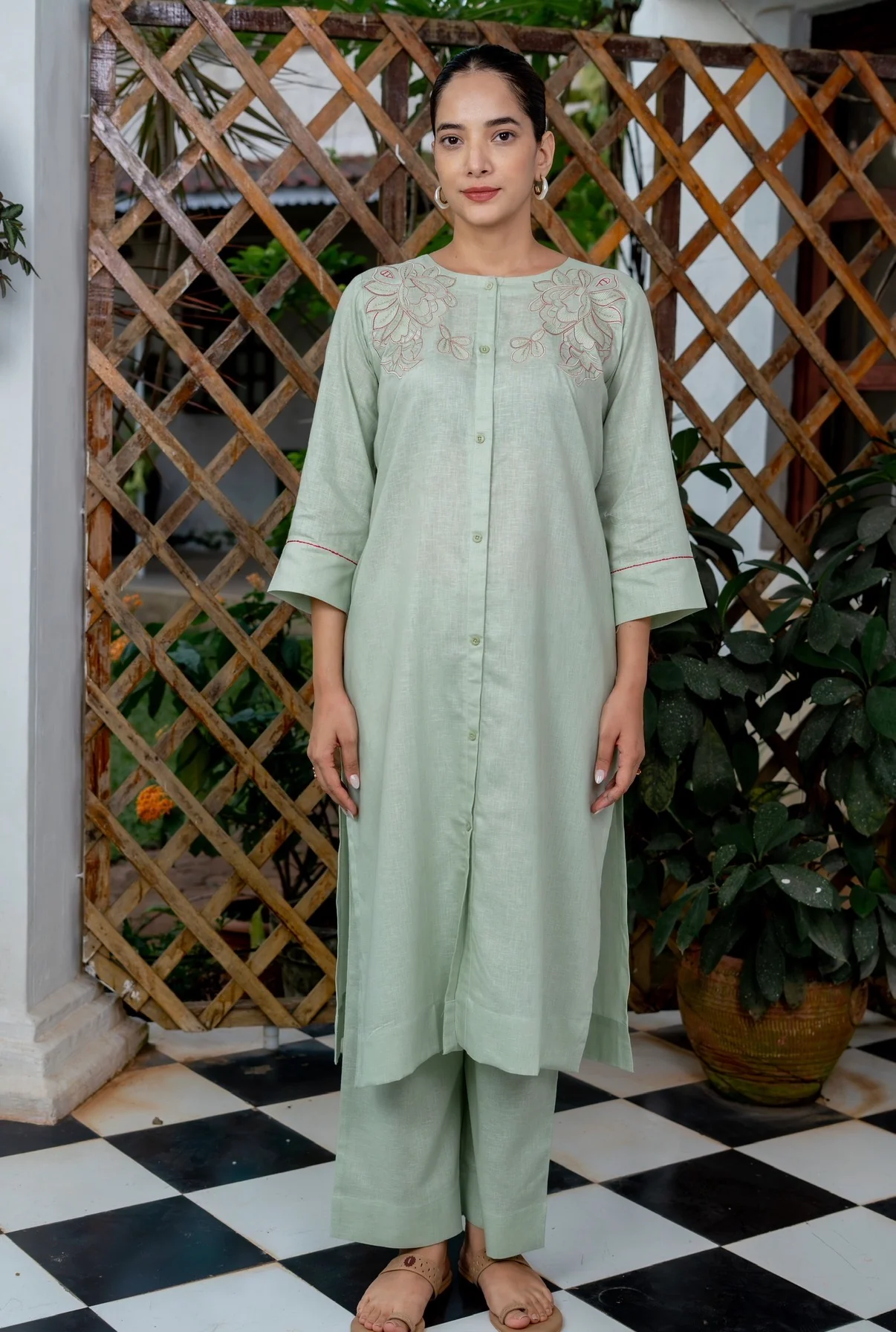 Pistachio Green Kurta Set - Image 2