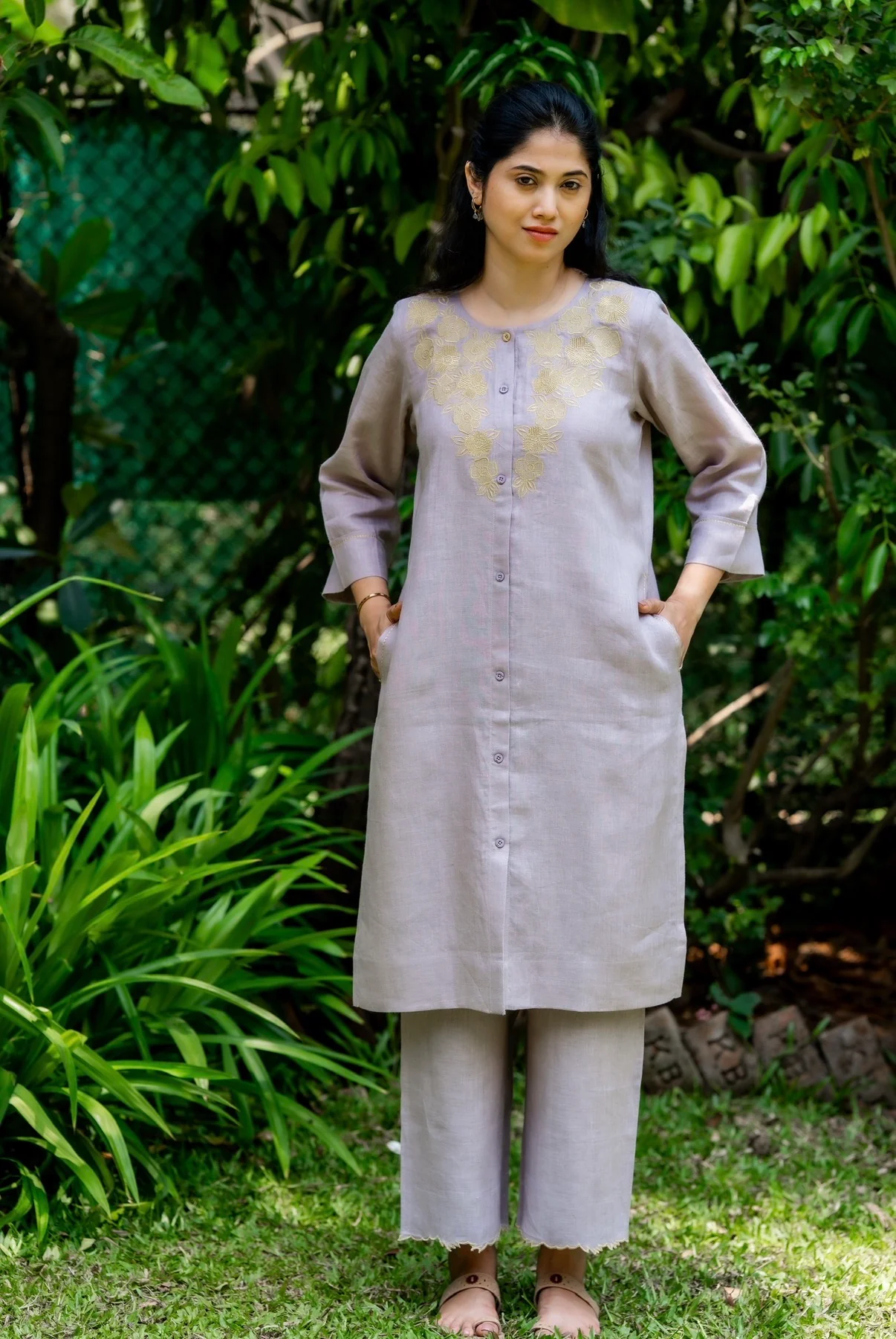 Purple Pocket Linen Pair - Image 2