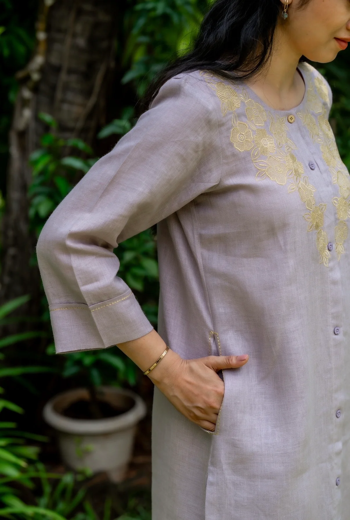 Purple Pocket Linen Pair - Image 4
