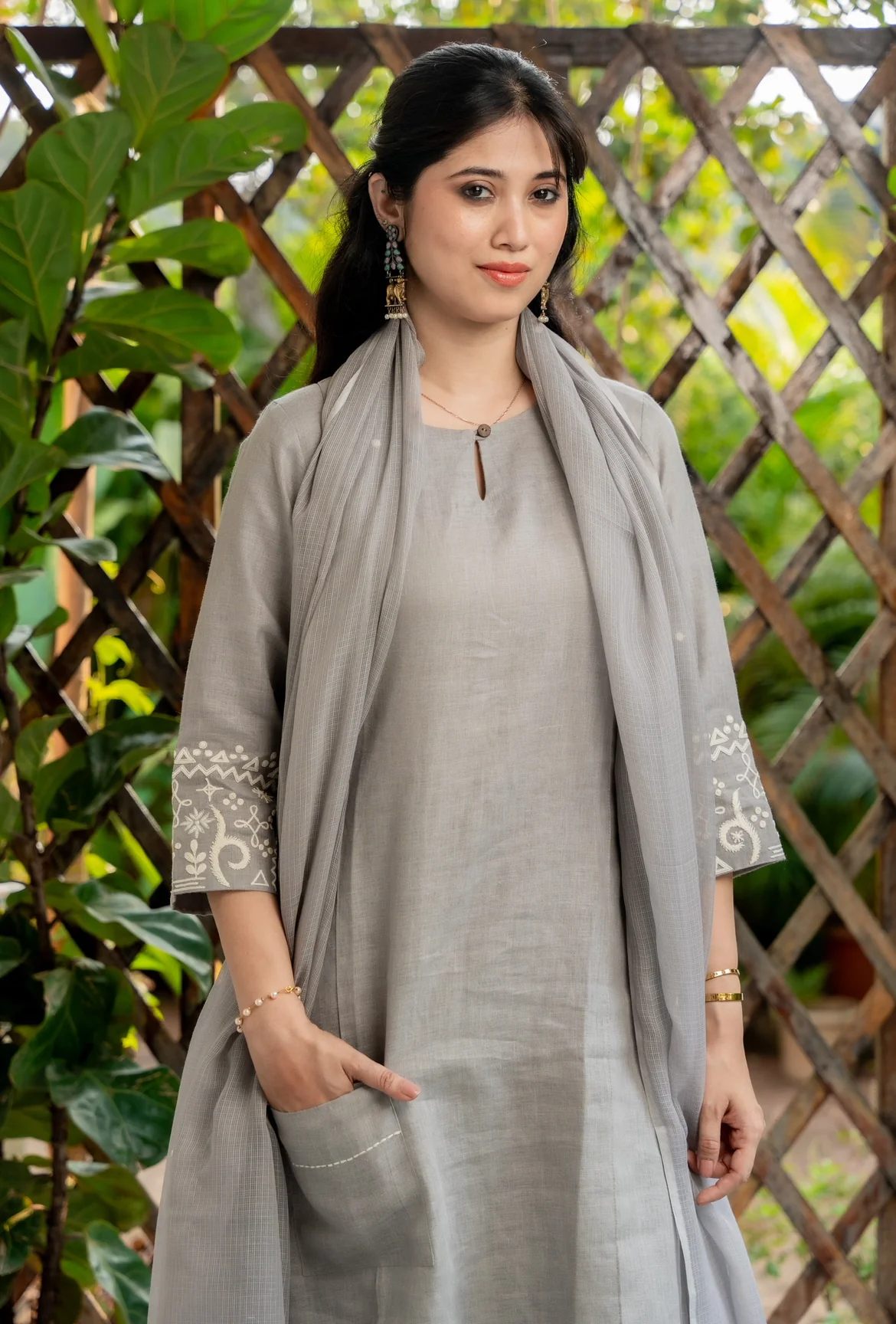 SEAL GREY LINEN SET