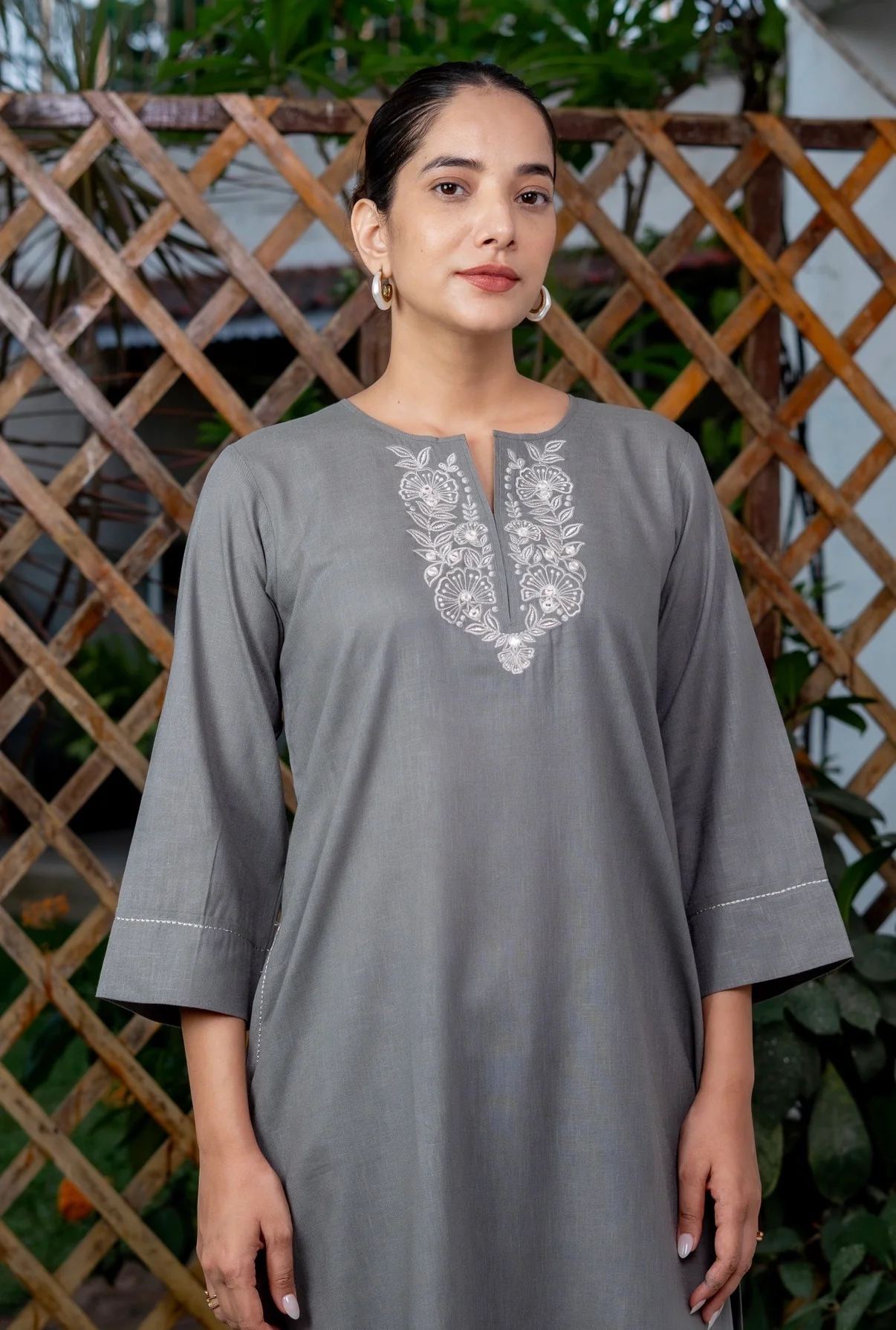 Shadow Grey Kurta Set - Image 7