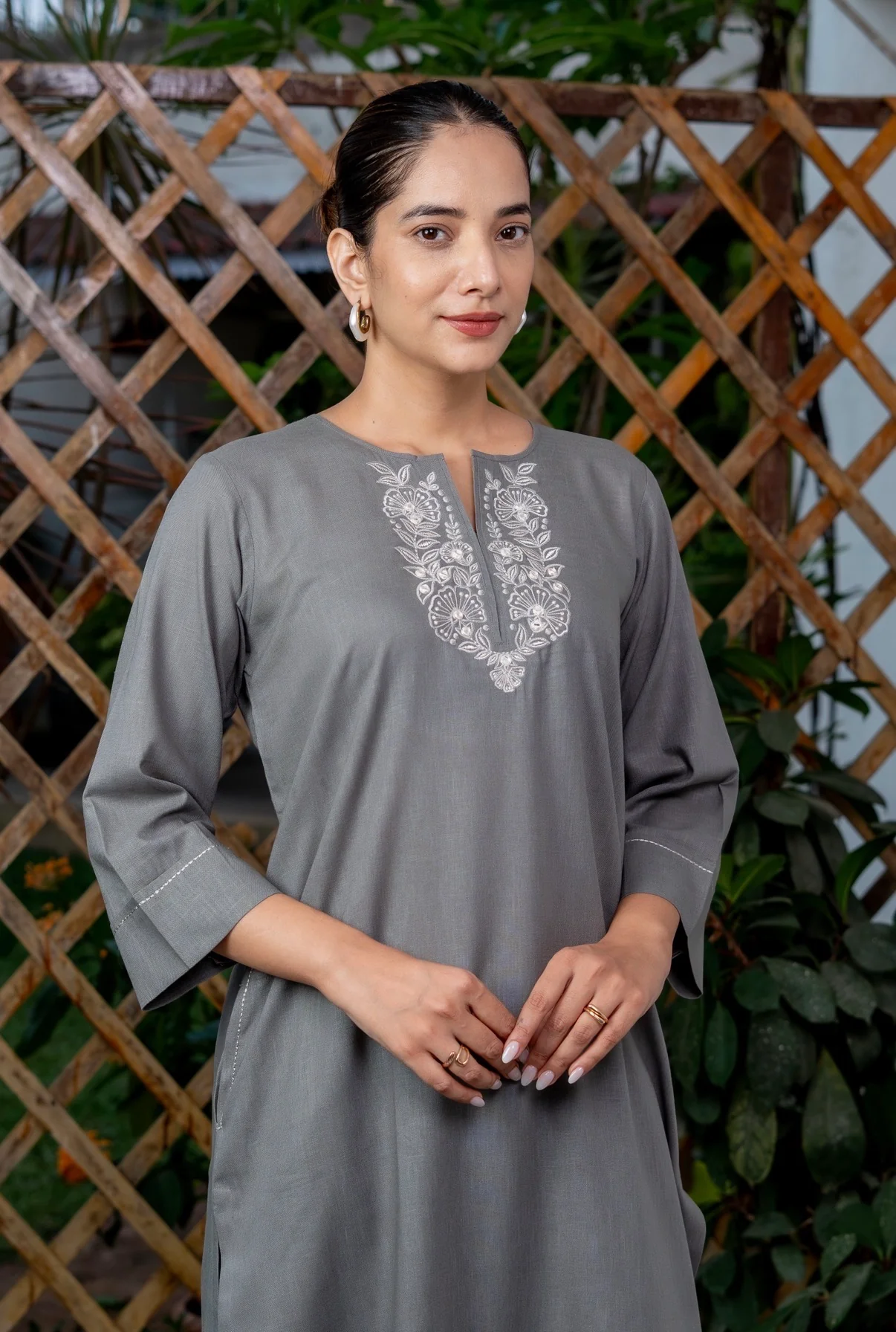 Shadow Grey Kurta Set - Image 8