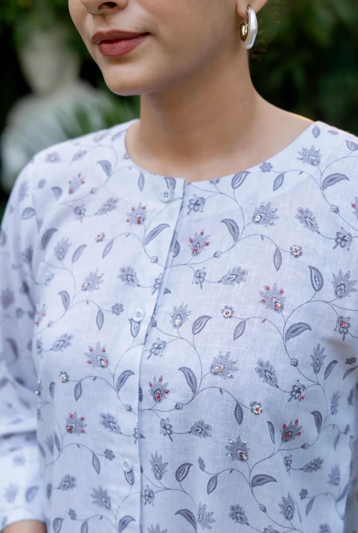 Silver Garden Kurta Set - Image 4