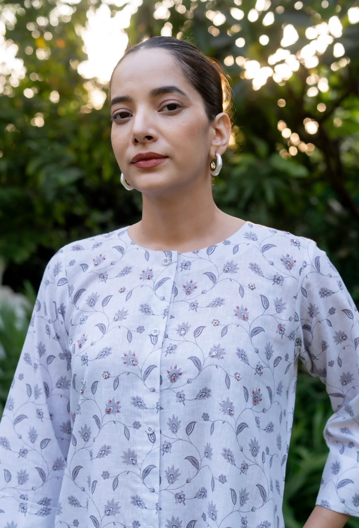 Silver Garden Kurta Set - Image 5
