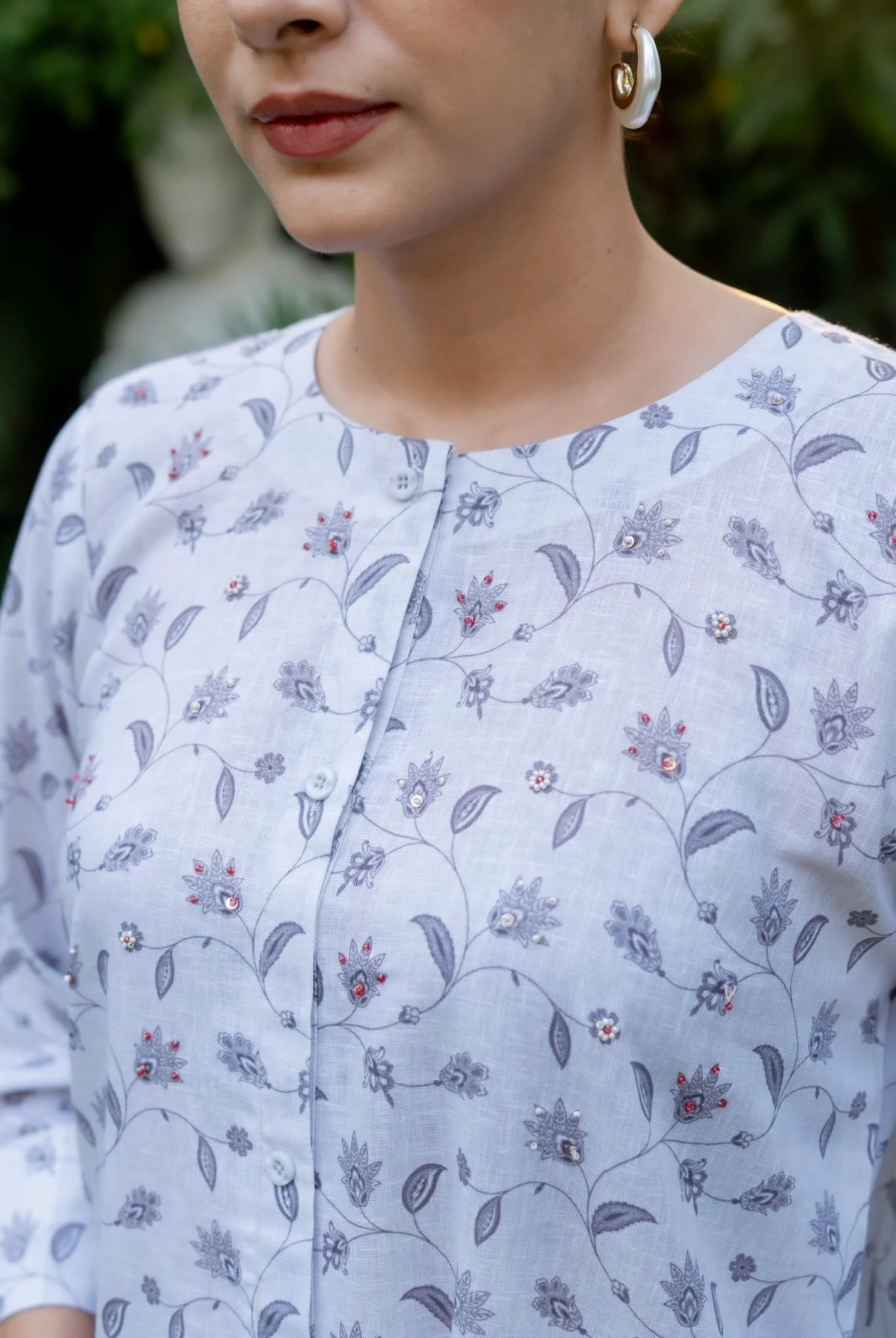 Silver Garden Kurta Set - Image 6