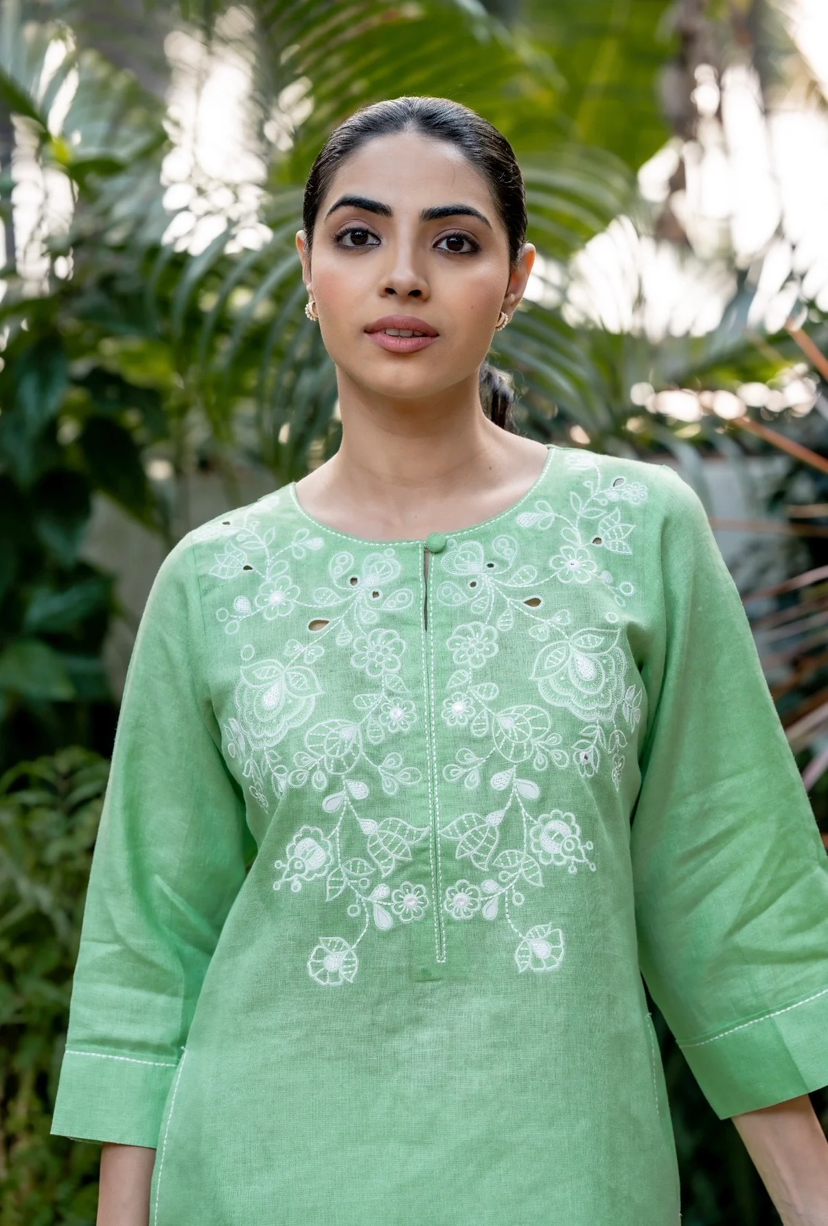Spring Green-Grey Linen Pair - Image 3