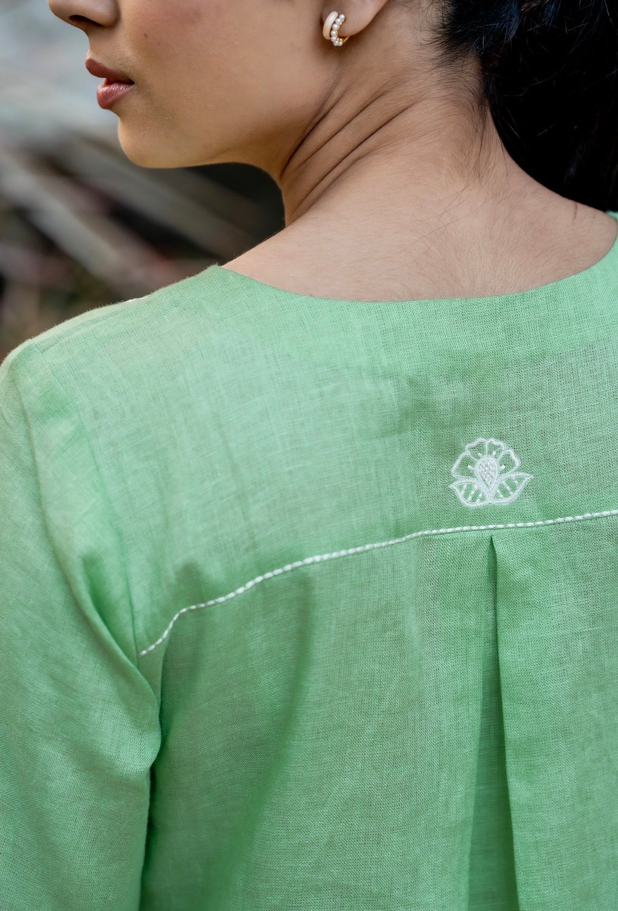 Spring Green-Grey Linen Pair - Image 7