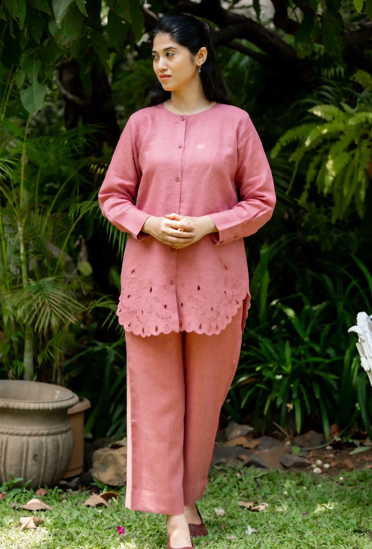 Velvet Rose Linen Co-ord Set - Image 5