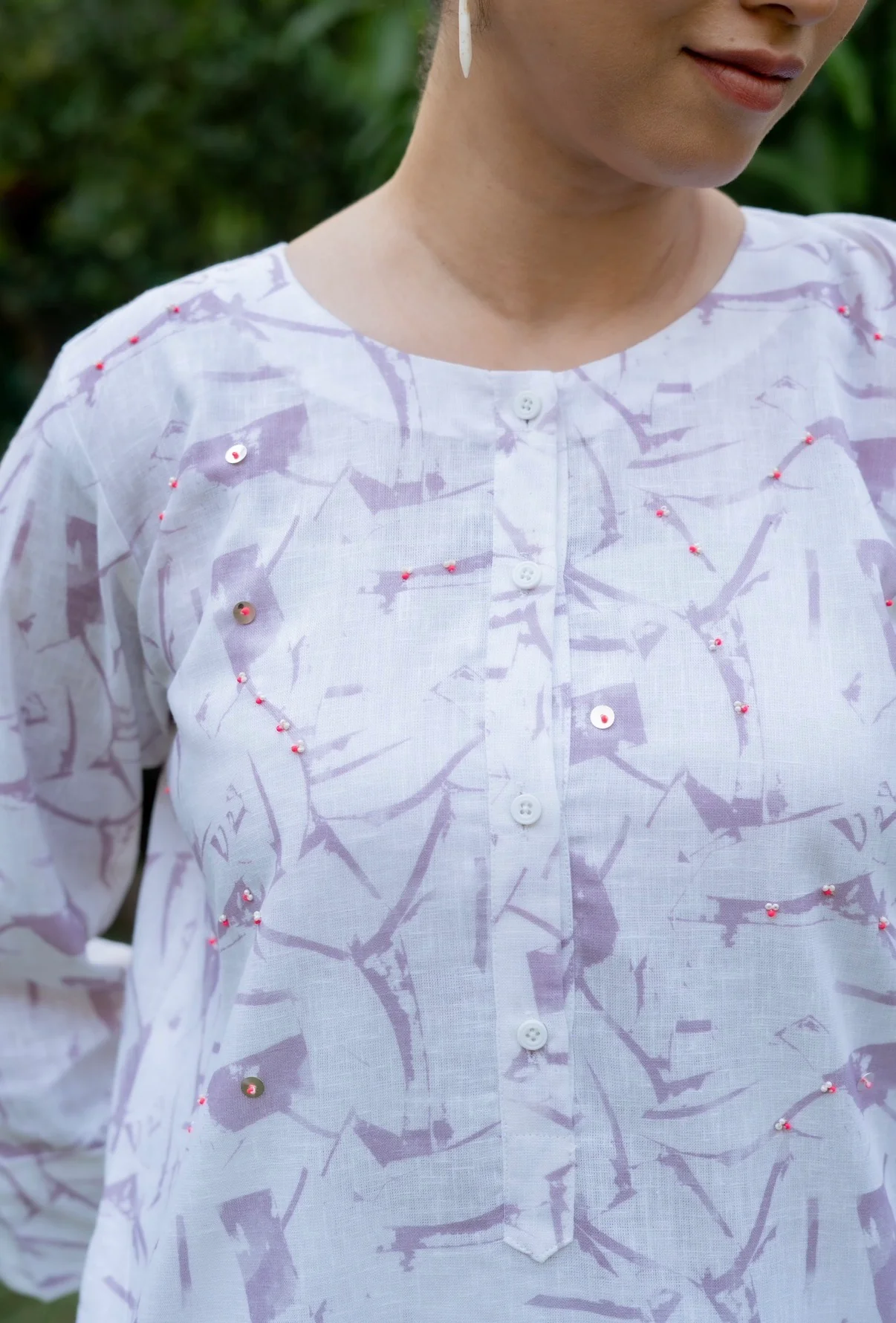 White Wine Kurta Set - Image 5